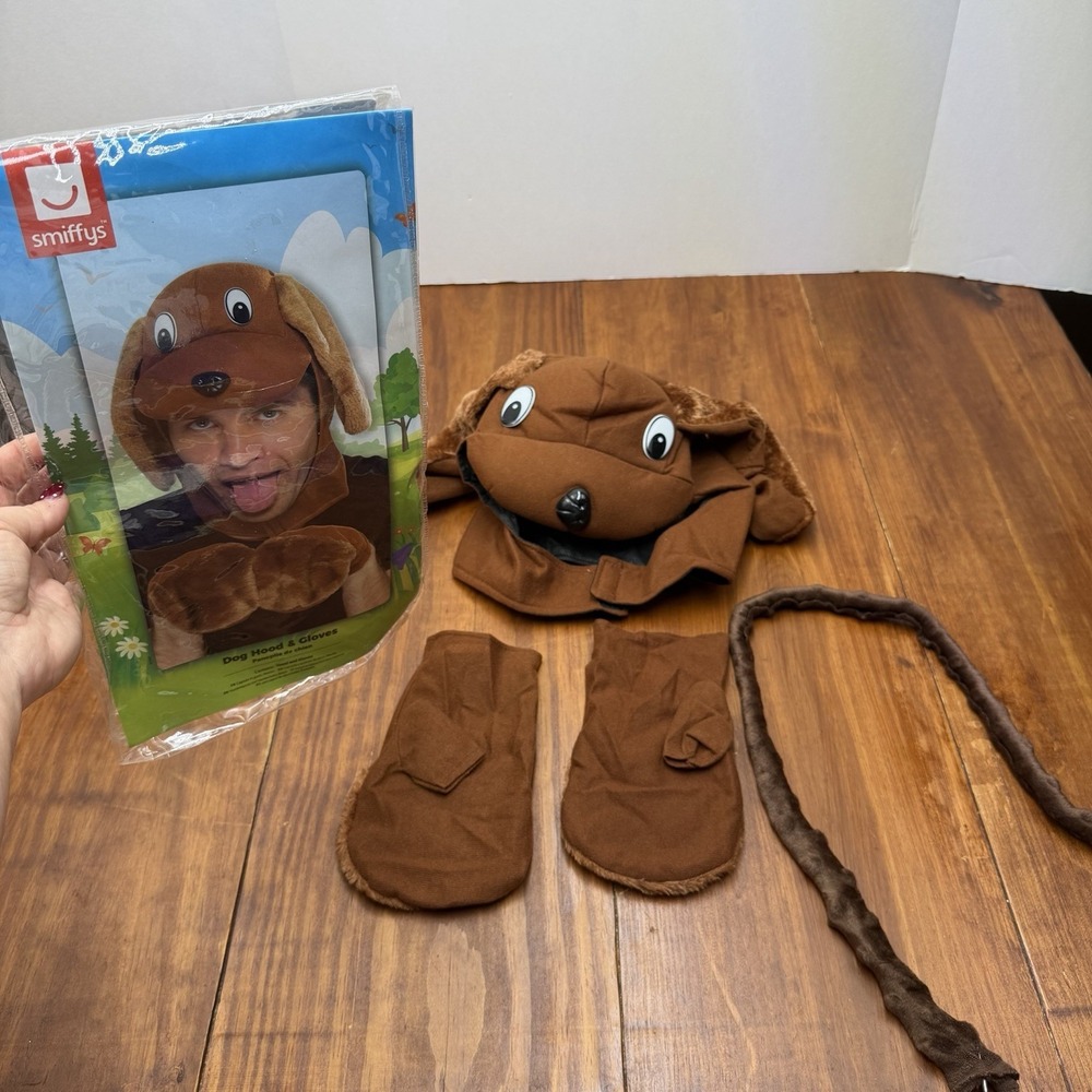 Dog Hood & Gloves Kit Adult Costume Smiffys Halloween Cosplay